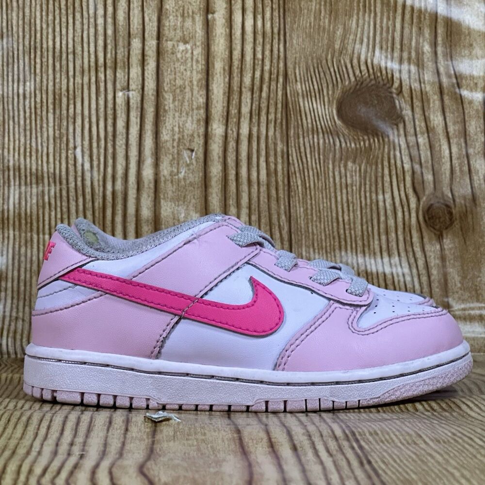 Nike Dunk Low Toddler Pink White Shoes Size 9C Youth DH9761-600